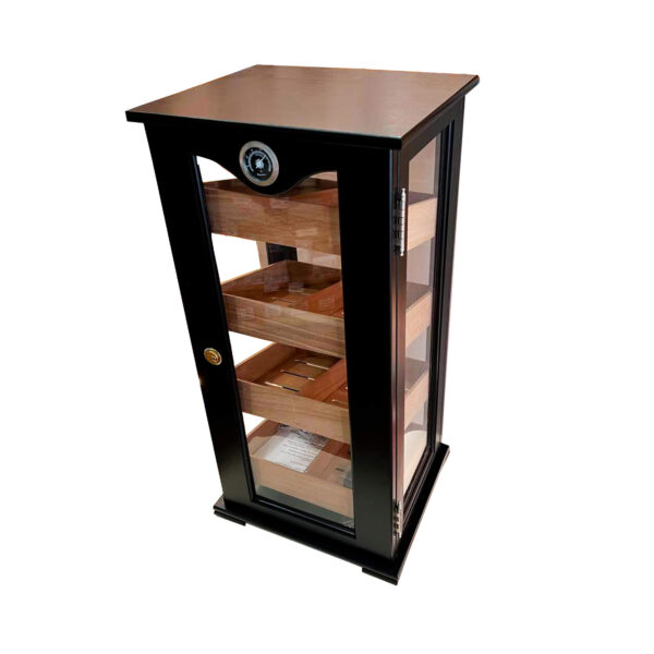 HUMIDOR ALTO CON PUERTA CRISTAL NEGRO Luque - Image 2